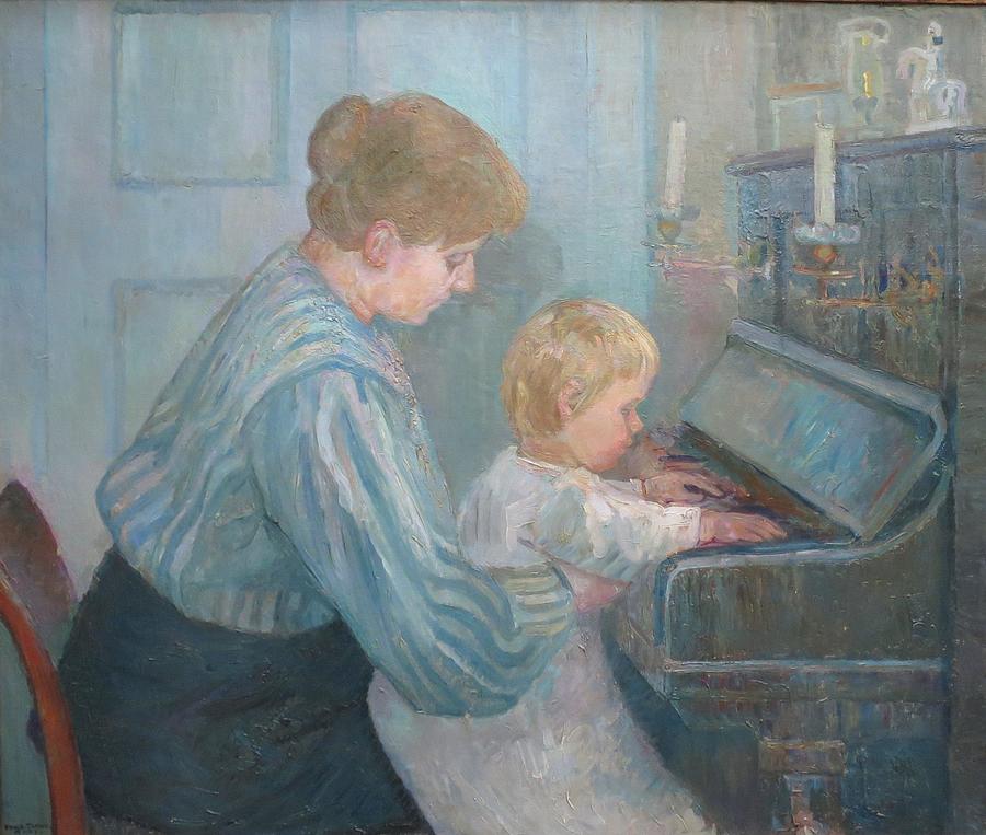 At the Piano Painting by Oluf Wold-Torne - Fine Art America