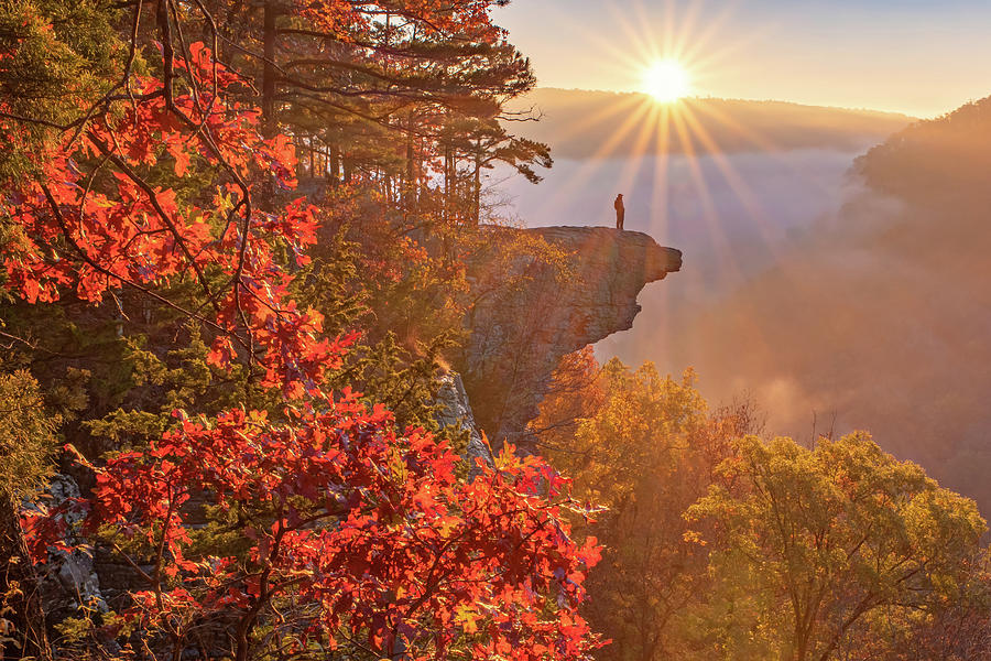 At The Precipice - Whitaker Point Hawksbill Crag Sunrise Photograph by Gregory Ballos