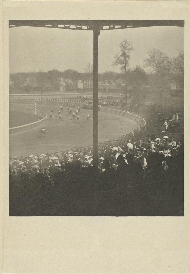 At The Racecourse, Alfred Stieglitz, 1904 Painting