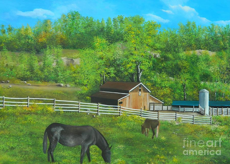 At The Ranch Painting by Kenneth Harris