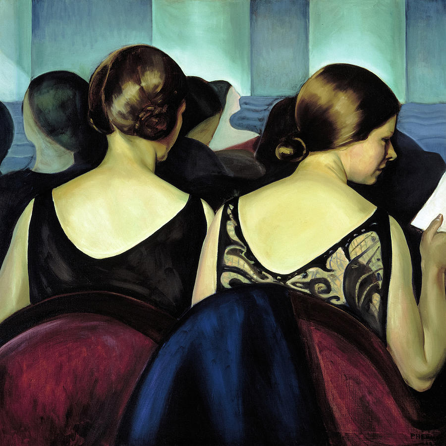Theatre Painting - At the Theatre, 1928 by Prudence Heward