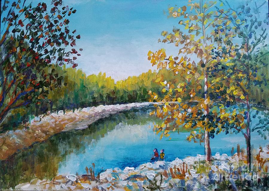 Ataturk Arboretum  Painting by Lou Ann Bagnall