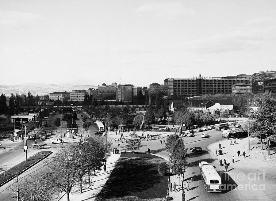 Ataturk Boulevard in Ankara, 1958 Photograph by Granger