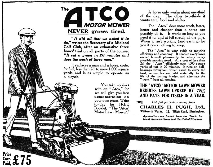 Atco Advertisement, 1921 Drawing by Granger