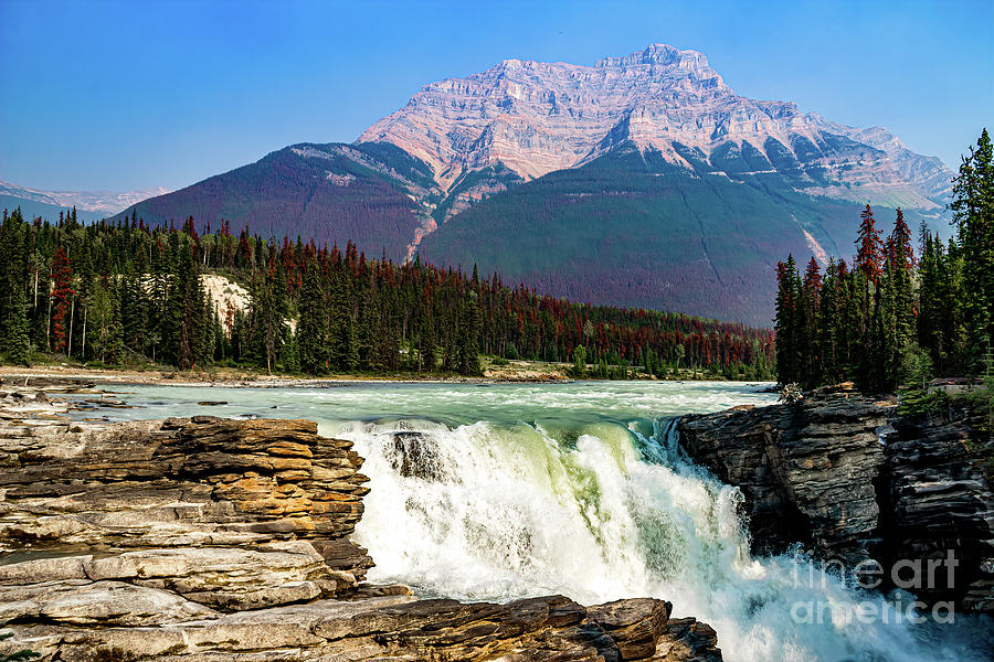 Athabasca Falls at Jasper Park Photograph by Roslyn Wilkins