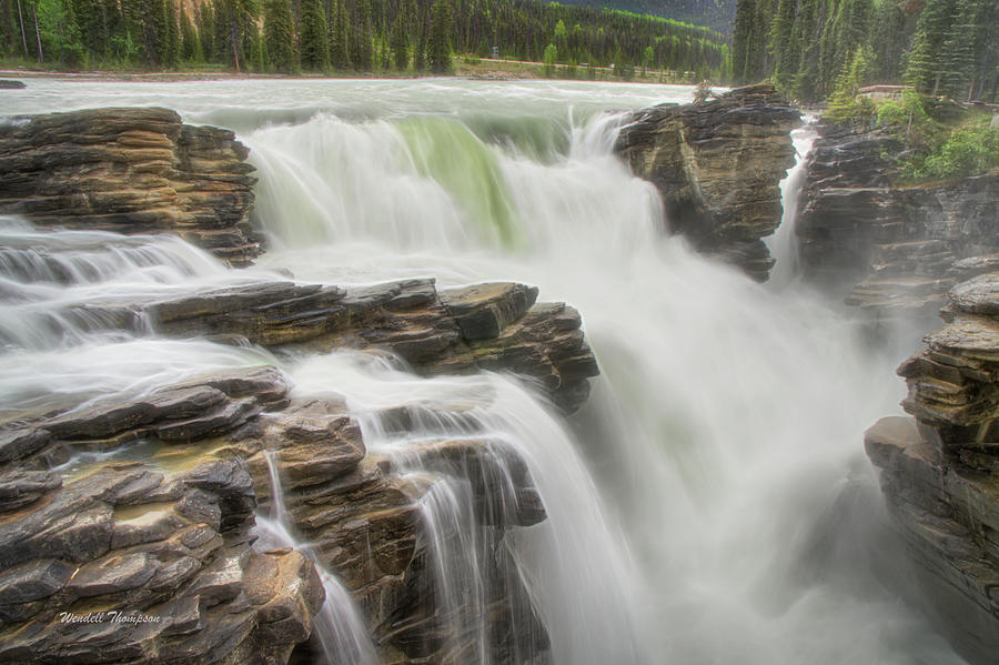 Athabasca Falls, Canadian Rockies Photograph by Wendell Thompson