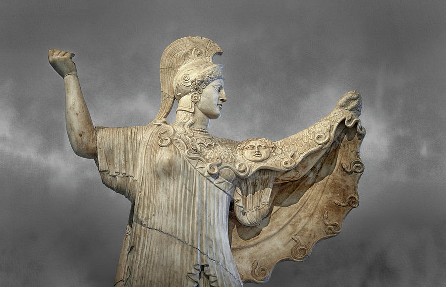 Athena  Roman Statue - Naples Museum of Archaeology Italy Photograph by Paul E Williams