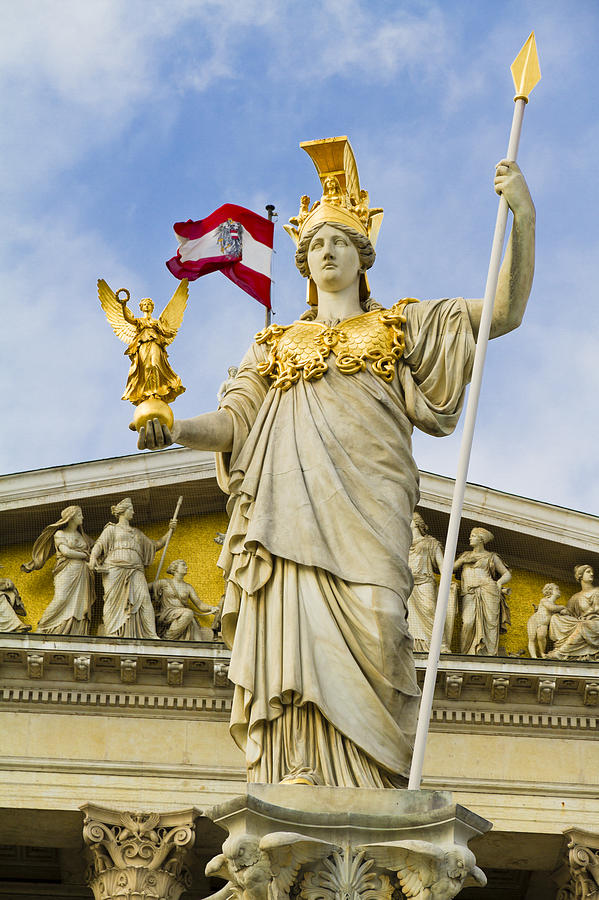 Athena Statue, Vienna Photograph by Oriredmouse Athena Statue, Vienna Photograph by Oriredmouse