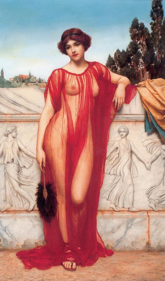Athenais 1908 Painting by John William Godward - Linda Howes Website