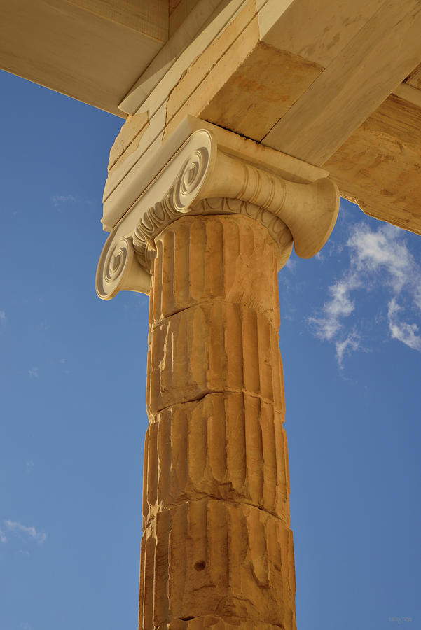 Athens Acropolis Ionic Column Photograph
