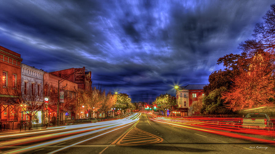 Athens GA Christmas Time Lapse 2 Architectural Cityscape Art Photograph