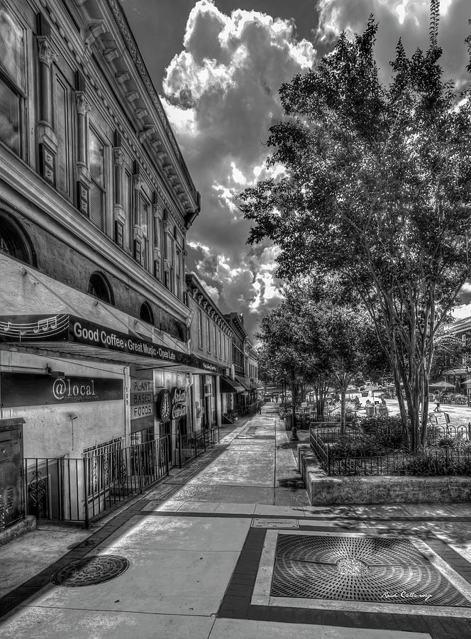 Athens GA College Ave Street Scene BW Architectural Cityscape Art Photograph by Reid Callaway