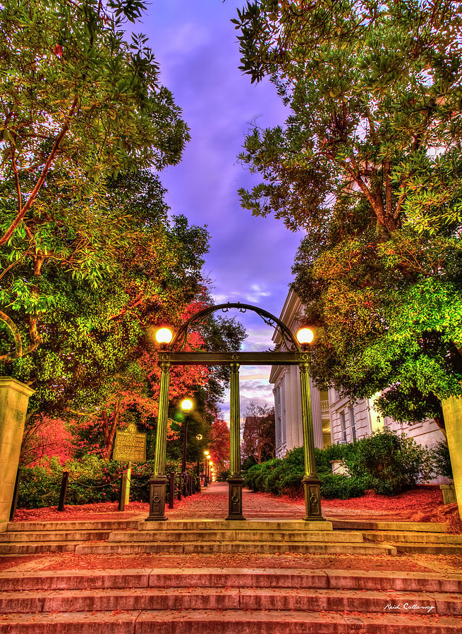 Athens GA The Arch At Dusk 2 University Of Georgia Landscape Architecture Art Photograph by Reid Callaway