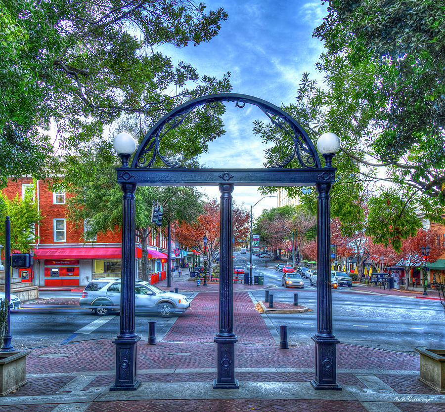 Athens GA The UGA Arch Streaking College Avenue Architectural Art Photograph by Reid Callaway