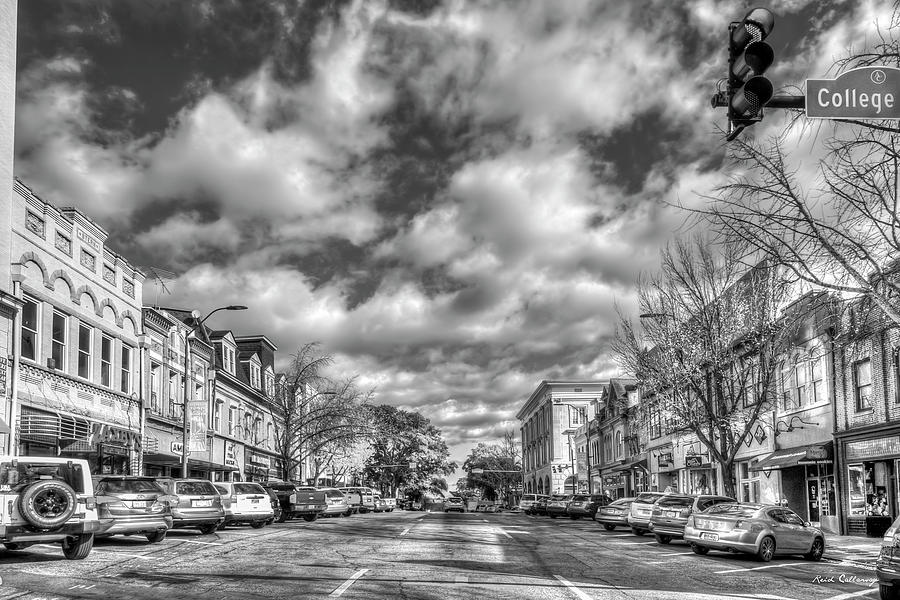 Athens Georgia E Clayton Street B W College Ave Downtown Cityscape Art ...