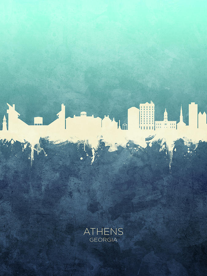 Athens Georgia Skyline #06 Digital Art by Michael Tompsett