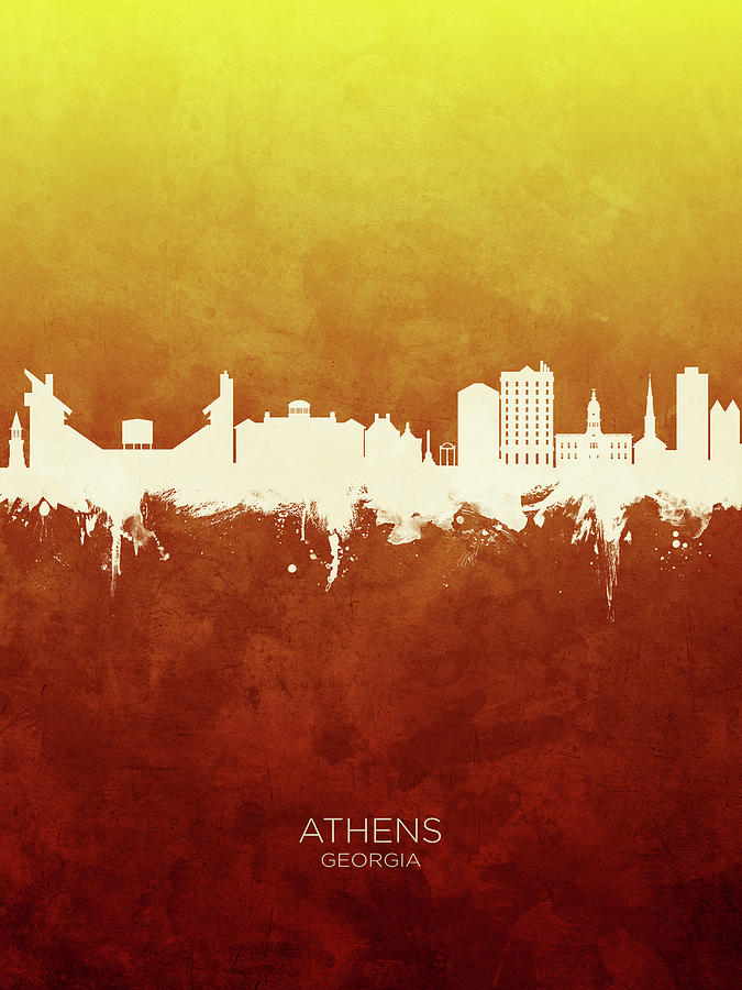 Athens Georgia Skyline #08 Digital Art by Michael Tompsett