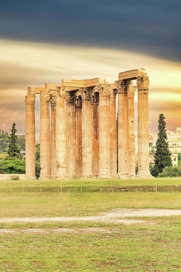 Athens landmark Olympian Zeus Photograph by Nick Mares