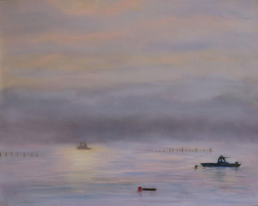 Atkins Bay Pastel Painting Painting by Sandra Huston