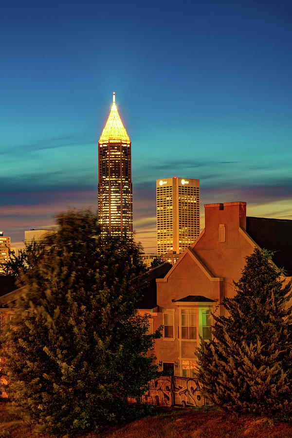 Atlanta at Dusk - Skyscraper Photography Photograph by Gregory Ballos