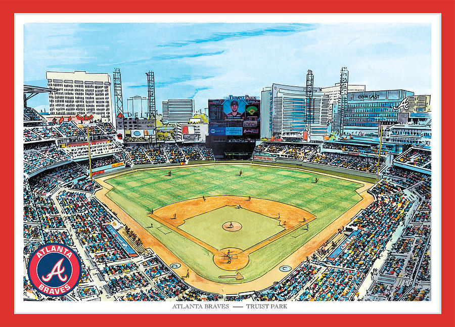 Atlanta Braves - Truist Park Painting by John Stoeckley