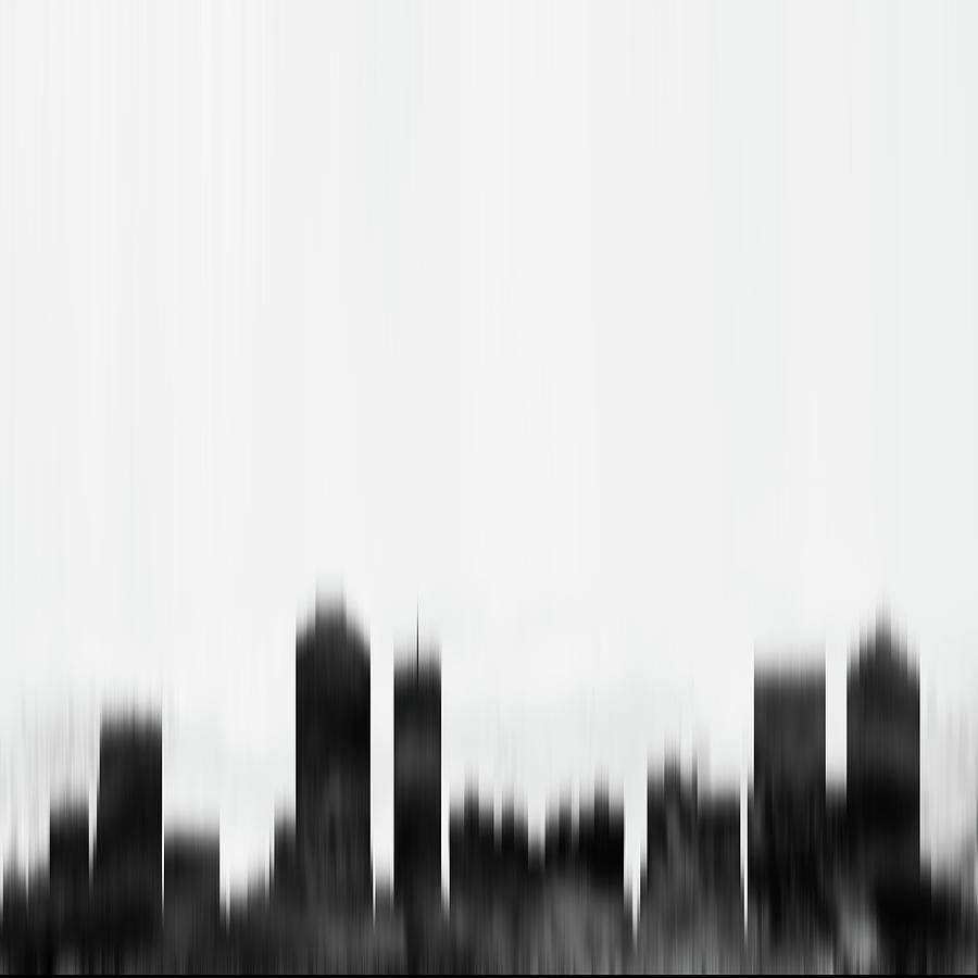 Atlanta City Black Skyline Digital Art by Naxart Studio - Fine Art America