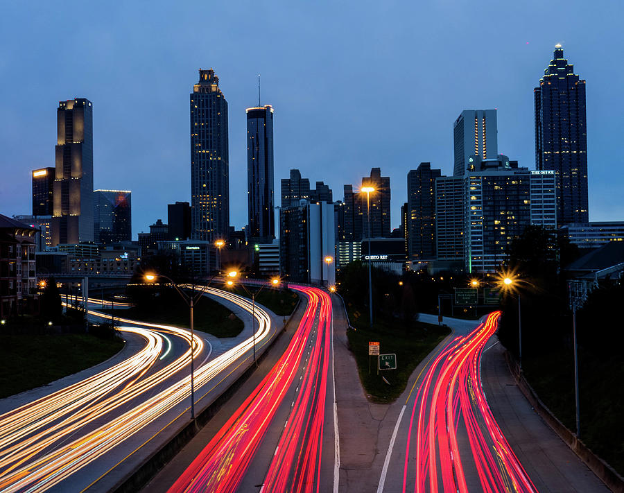 Atlanta GA Skyline Photograph by Linda Russell - Fine Art America