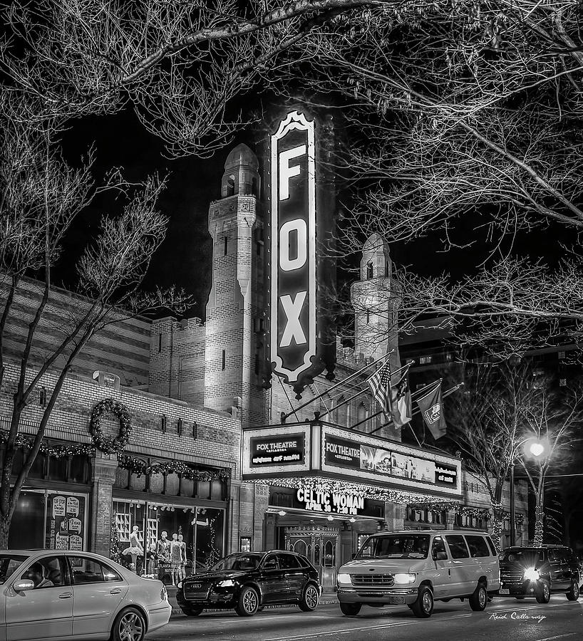 Atlanta GA The Fox Theatre Movie Palace BW2 Fabulous Fox Landmark Architectural Art Photograph by Reid Callaway