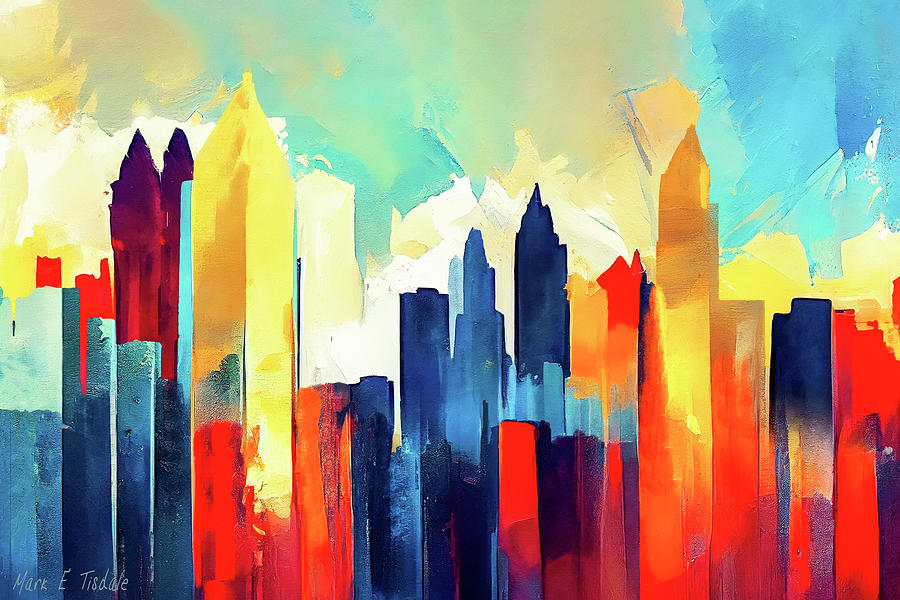 Atlanta In The Sun Mixed Media by Mark Tisdale
