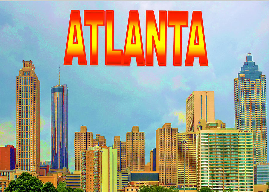 Atlanta Postcard Photograph by Robert Wilder Jr