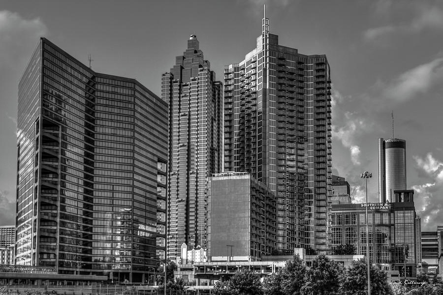 Atlanta Rising B W Architectural Cityscape Art Photograph by Reid Callaway