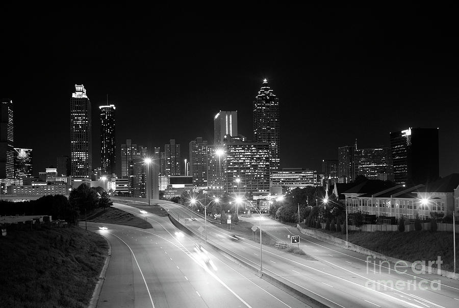 Atlanta Skyline at Night Photograph by Arni Katz - Fine Art America