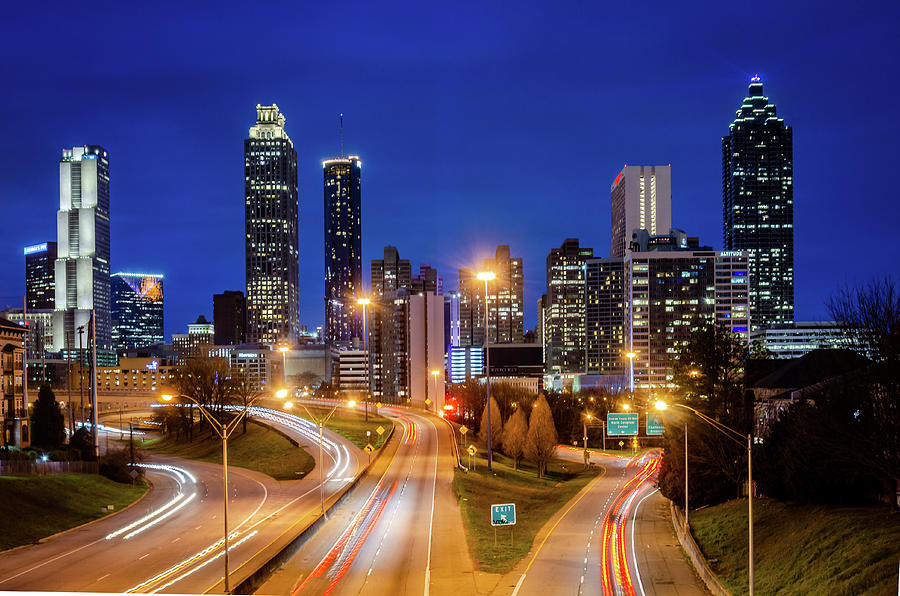 Atlanta Skyline from Jackson Street Photograph by Wayne Johnson - Fine ...