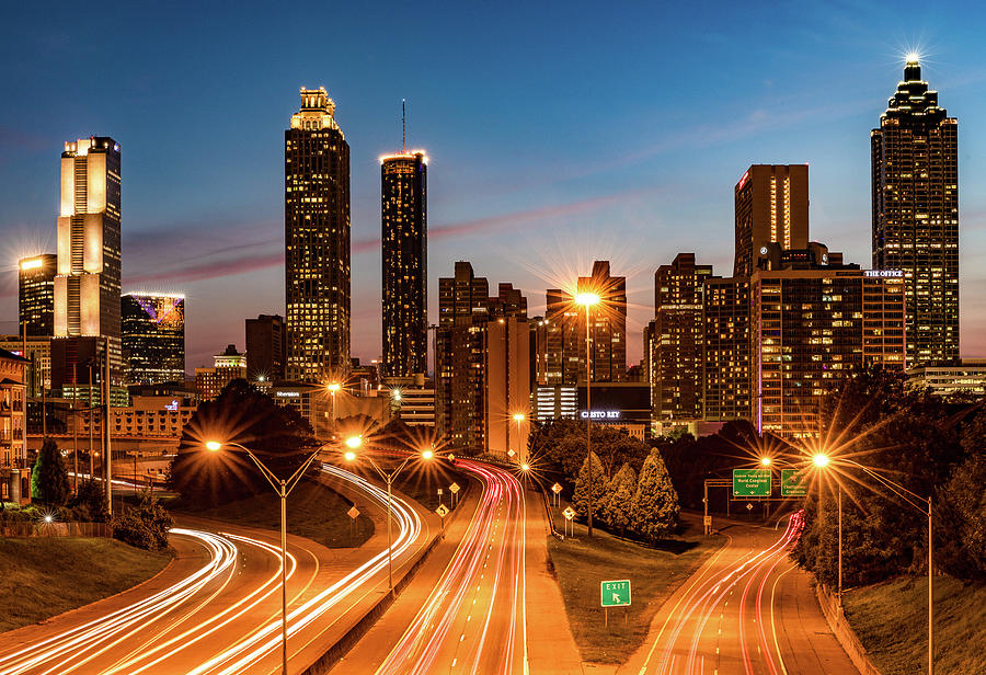 Atlanta Skyline - Jackson Street Bridge Photograph by Paul Sebastian ...