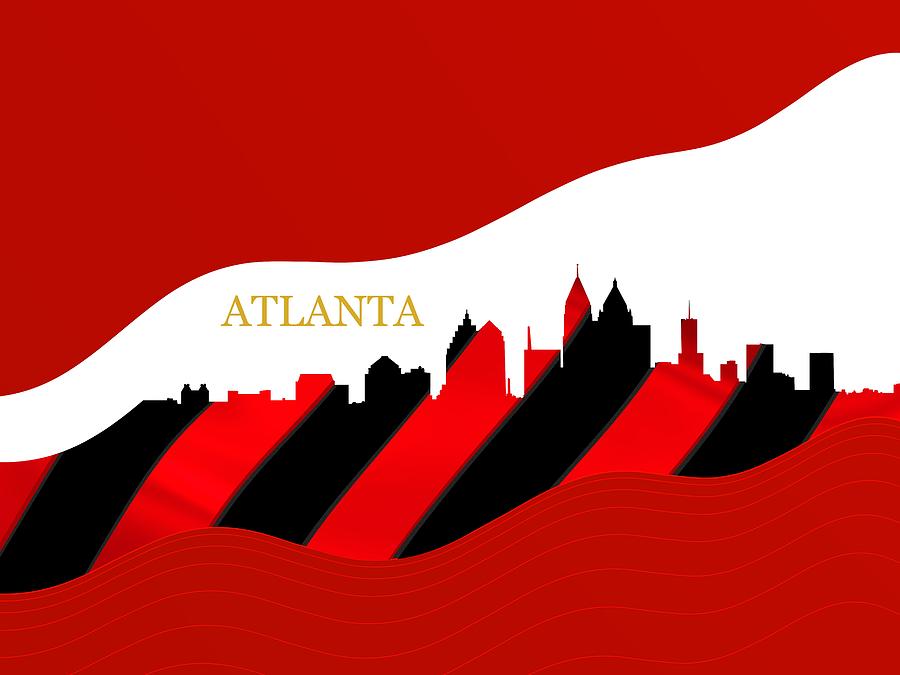 Atlanta Sportive Skyline Digital Art