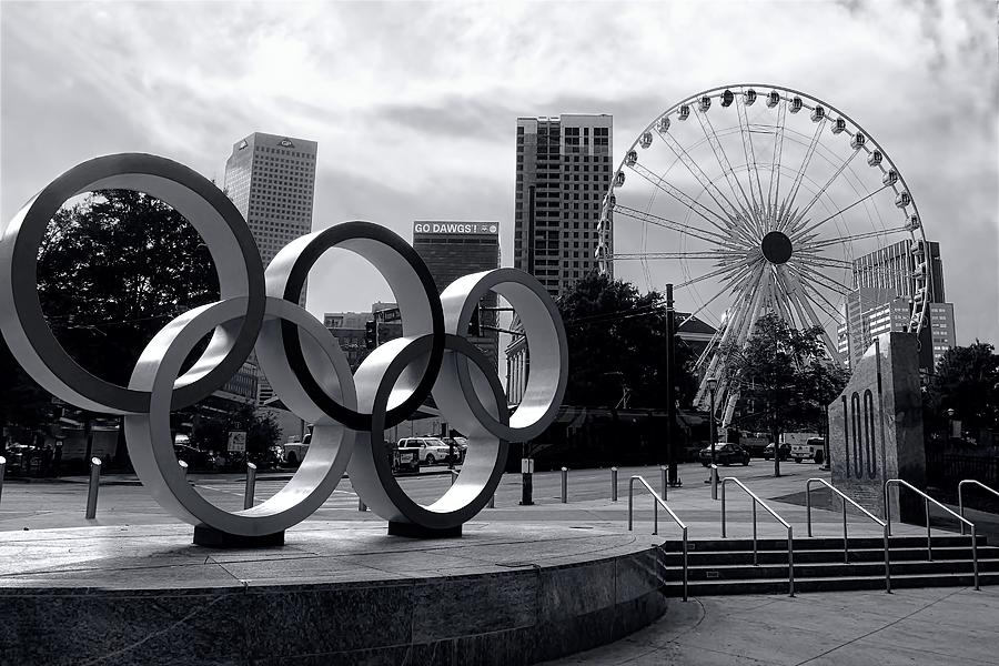 Atlanta Photograph - Atlantas City Circles - Olympic Rings  by Chrystyne Novack