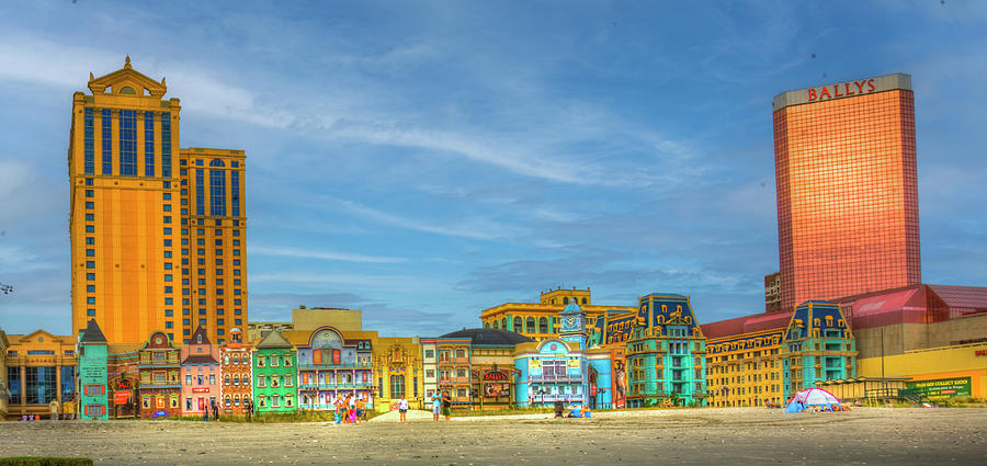 Atlantic City beach Processed in HDR Digital Art by Matthew Bamberg