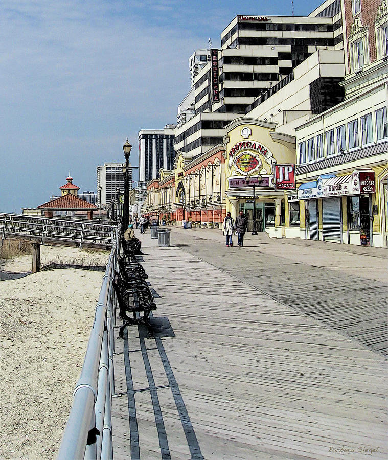 Atlantic City Boardwalk Photograph by Barbara Siegel