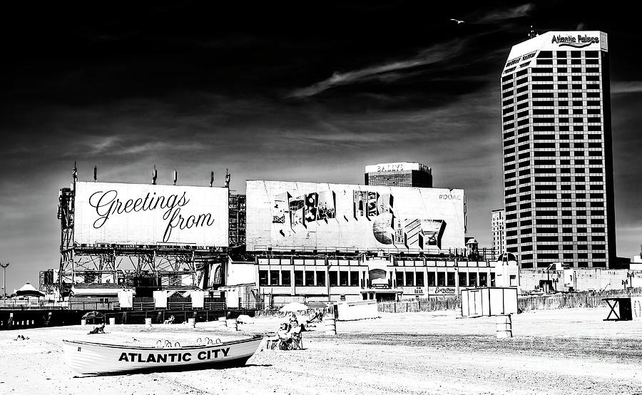 Atlantic City Postcard View in New Jersey Photograph by John Rizzuto