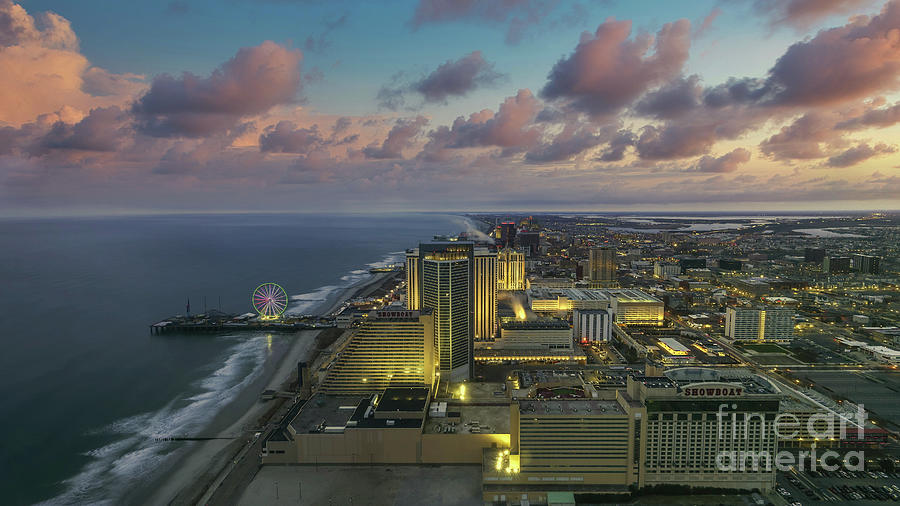 Atlantic City Sunset  Photograph by Michael Ver Sprill