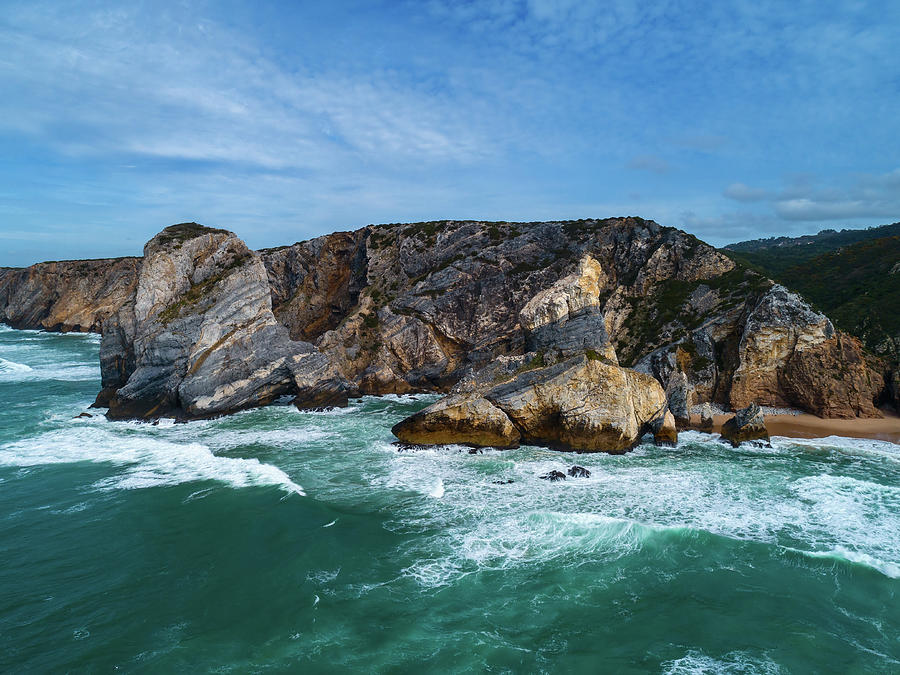 Atlantic coast with rock cliffs and waves Photograph by Mikhail Kokhanchikov