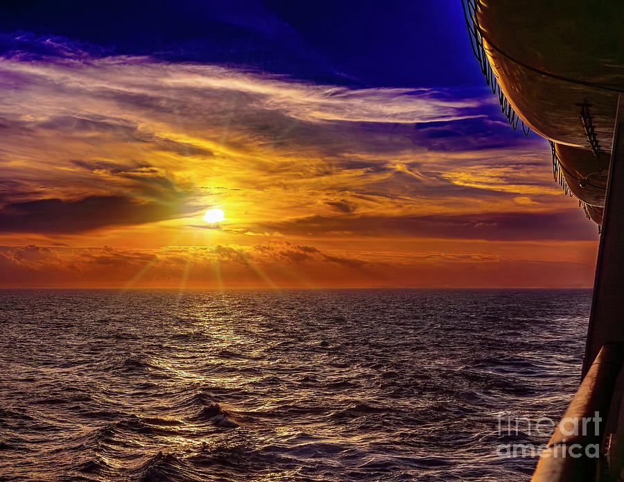 Atlantic Cruise Sunset Photograph by Nick Zelinsky Jr