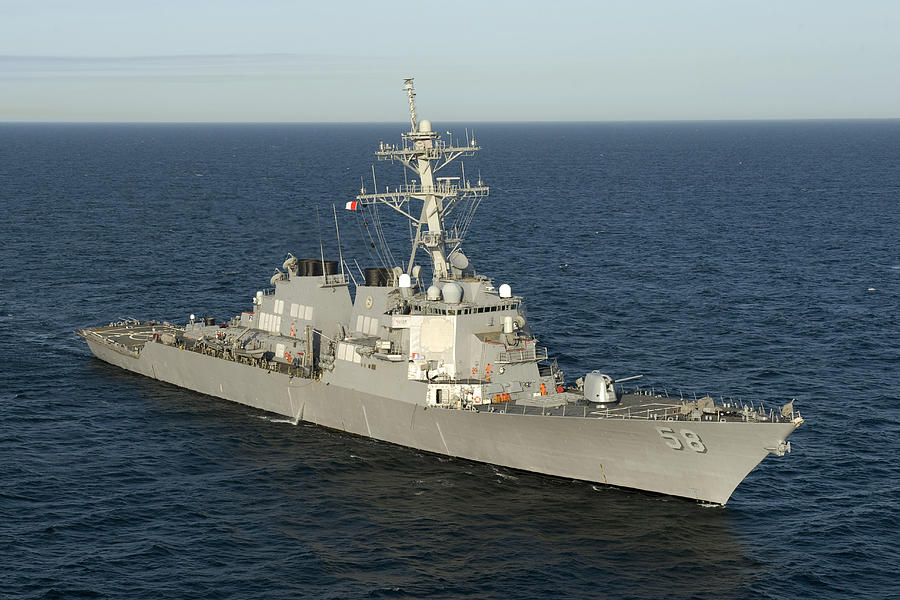 Atlantic Ocean, March 12, 2012 - The guided-missile destroyer USS Laboon (DDG 58) is underway in the Atlantic Ocean. Photograph by Stocktrek Images