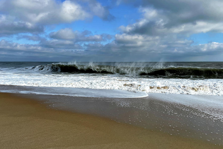 Atlantic Waves on the Fenwick Island Beach Photograph by Bill Swartwout