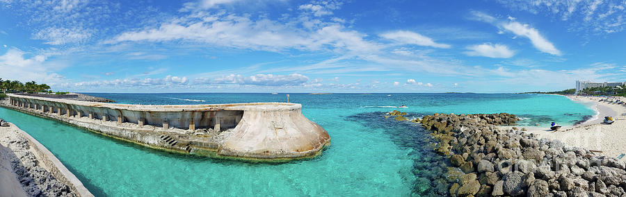 Atlantis Bahamas Beach panoramic view Photograph by Dejan Jovanovic