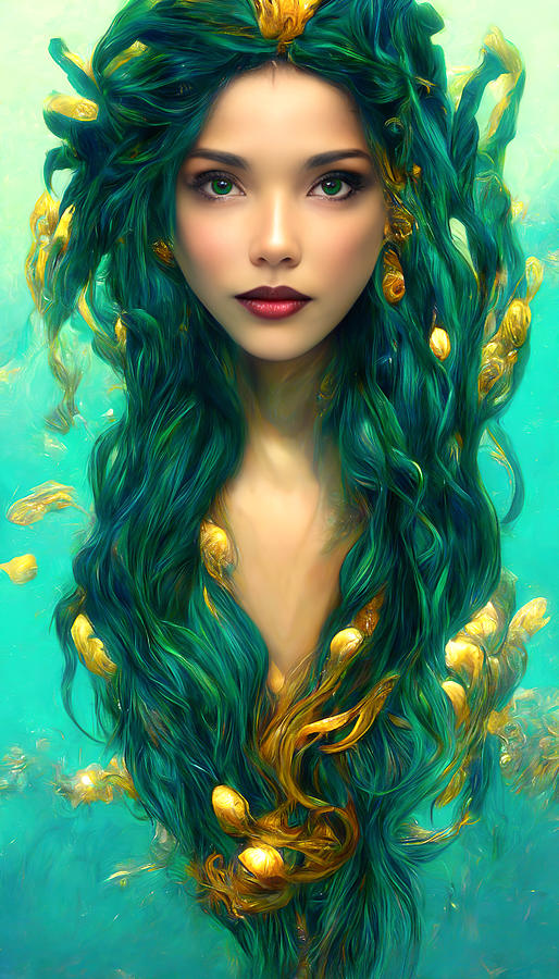 Atlantis Mermaid Digital Art by Wes and Dotty Weber