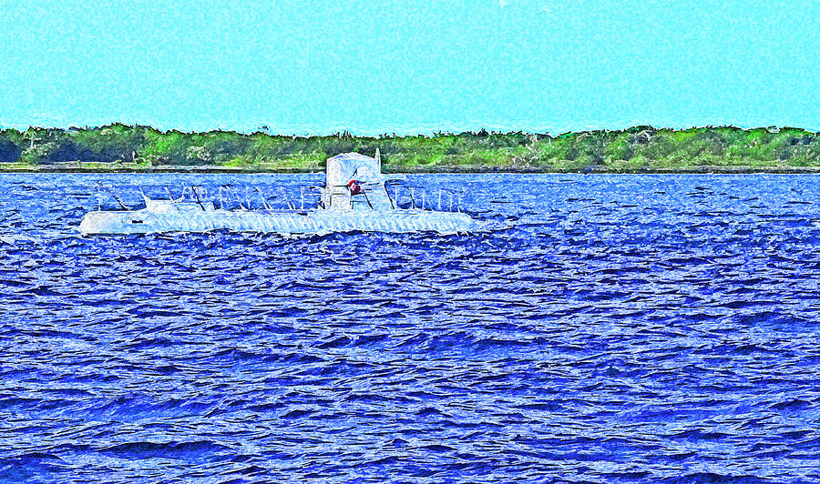 Atlantis The Submarine - Impressionism Digital Art by Island Hoppers Art
