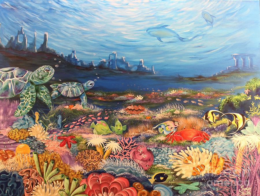 Under The Sea Painting - Atlantis by Tracy Thring