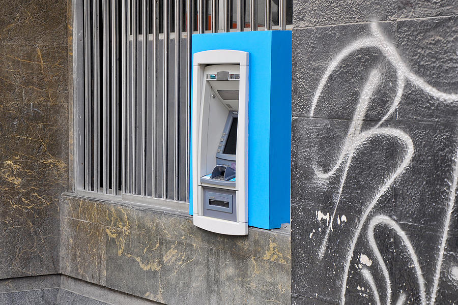 ATM with Graffiti in Lima, Peru Photograph by Markus Daniel