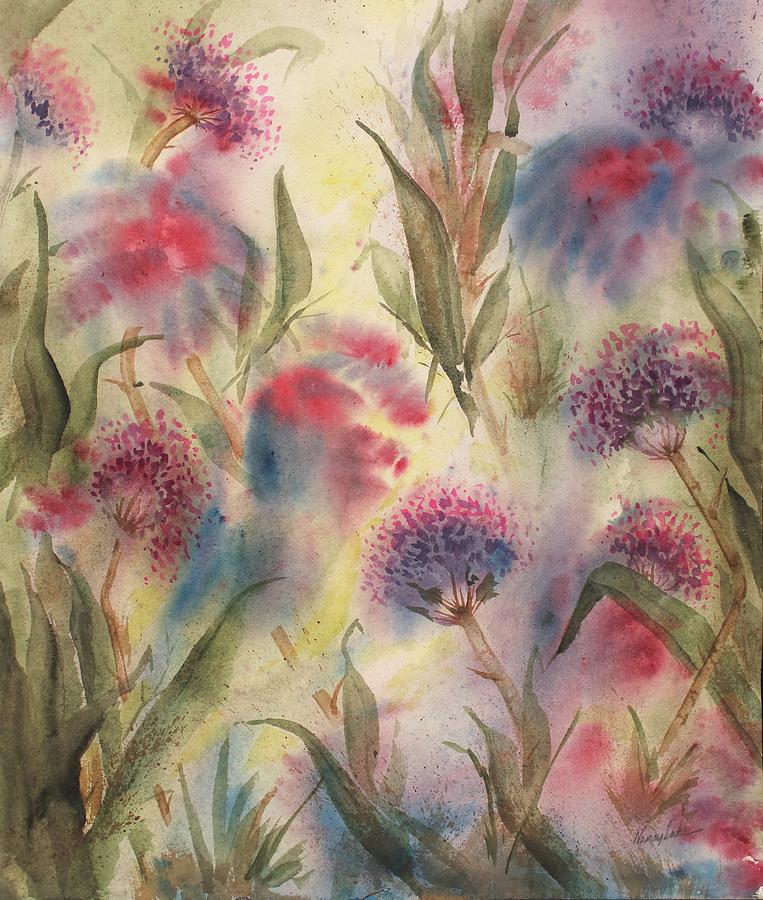 Atmospheric Thistles Painting by Nancy Lake Watercolor Atmospheric Thistles Painting by Nancy Lake Watercolor